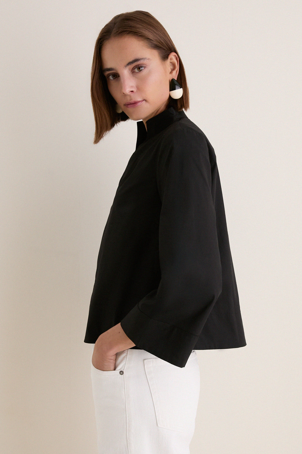 Black Long Sleeve Celeste Top