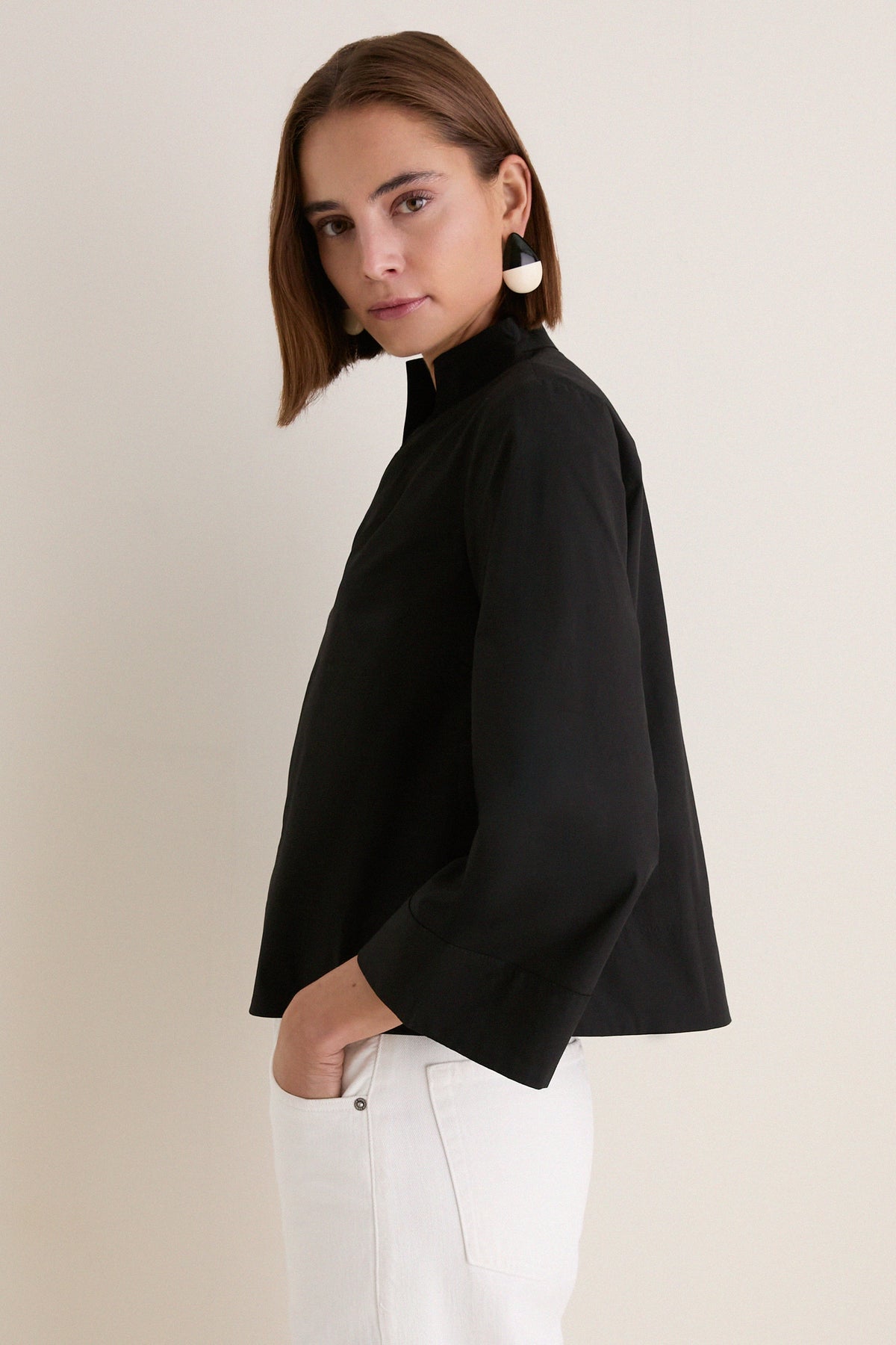 Black Long Sleeve Celeste Top