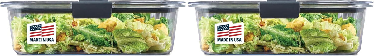 Rubbermaid Brilliance Tritan Plastic Food Storage Containers BPA Free Airtight Lids Ideal for Lunch Meal Prep & Leftovers Set of 5 (3.2 Cup)